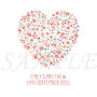 Personalised Engagement 'Floral Heart' Canvas Print, thumbnail 2 of 2