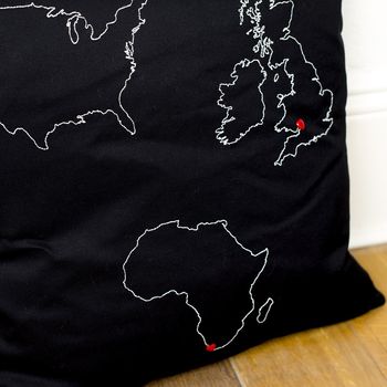 Personalised Three Map Cushion Cover, 7 of 9