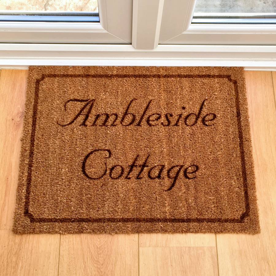 personalised doormat by laser made designs