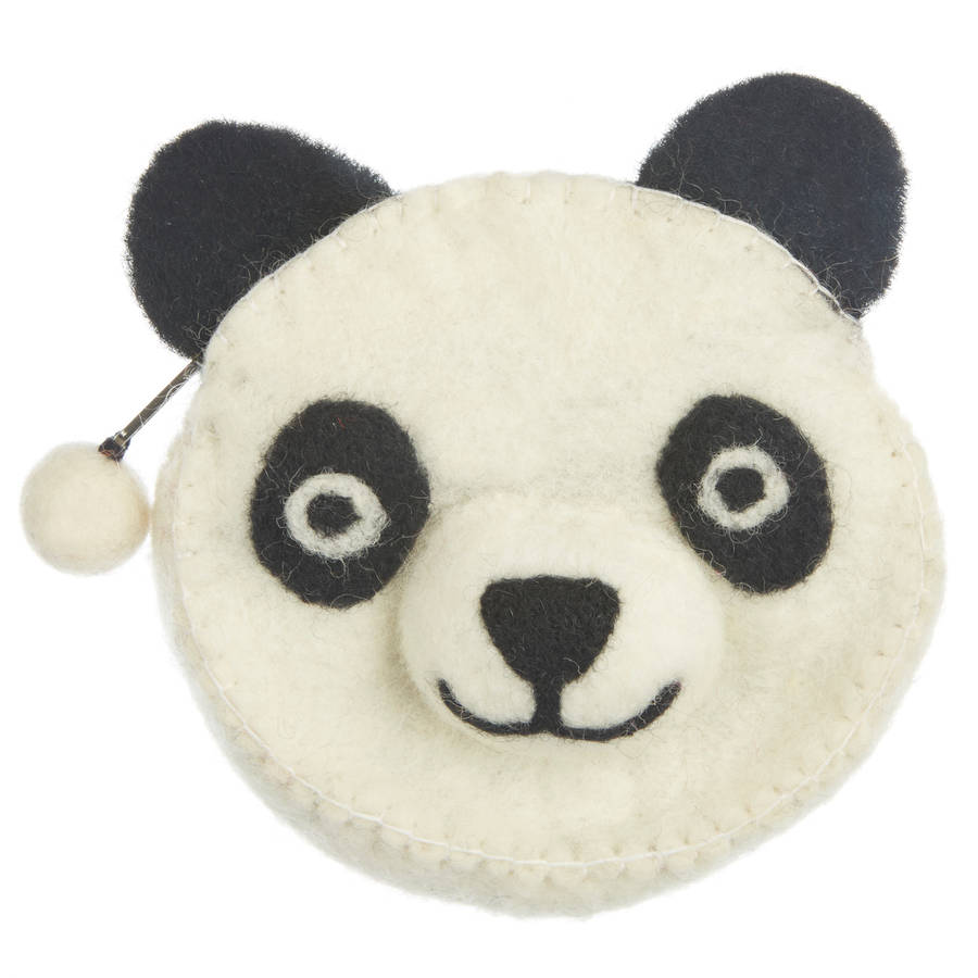 handmade felt panda purse by felt so good | notonthehighstreet.com