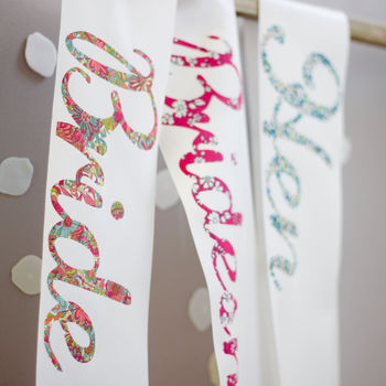 Bride To Be And Hen Party Sashes With Liberty Print, 4 of 8