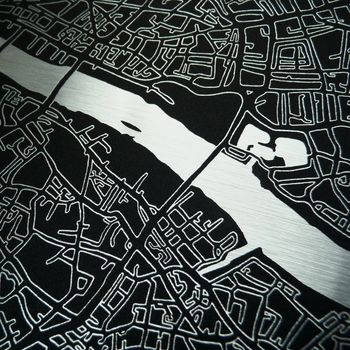London Brushed Aluminium Art Map, 3 of 3
