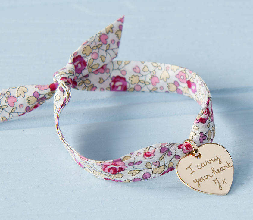 children's personalised liberty charm bracelet by merci maman