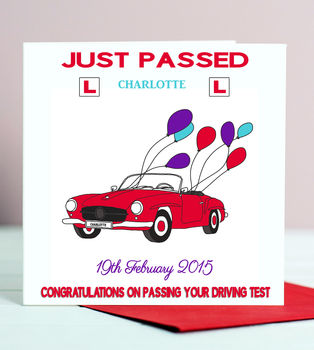 Passed Driving Test Card For Her, 2 of 2