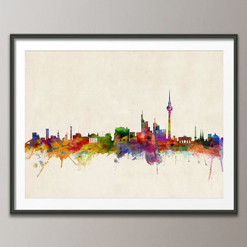 Berlin Germany Skyline Cityscape Art Print, 5 of 8