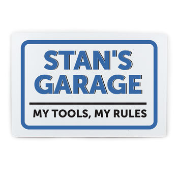 Personalised 'Man Garage' Metal Sign, 2 of 2