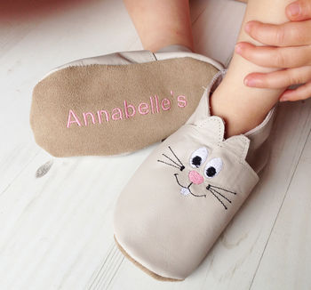 Personalised First Easter Bunny Baby Shoes, 4 of 12