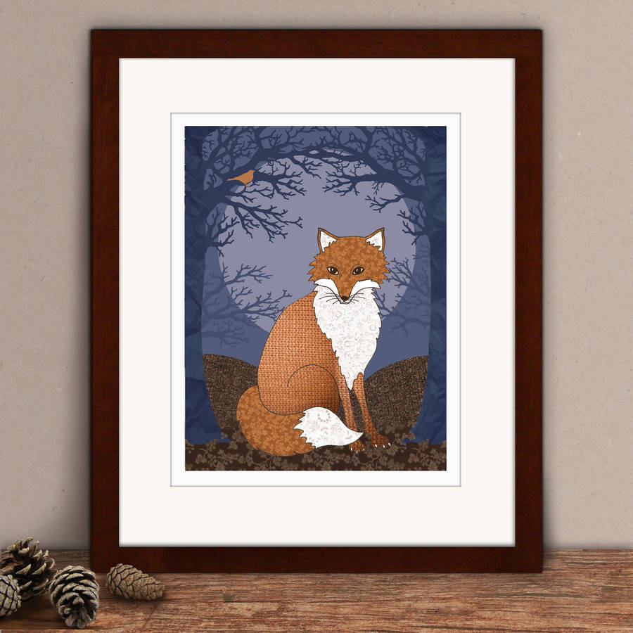 limited edition fox print by hipster spinster | notonthehighstreet.com