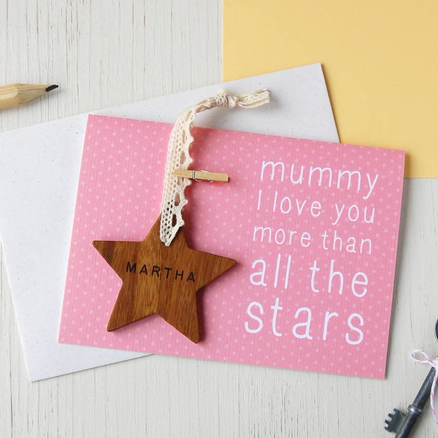 Mummy I Love You More Star Keepsake Card By Clara And Macy Notonthehighstreet Com