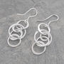 Interlinking Hoop Statement Sterling Silver Necklace, thumbnail 7 of 10