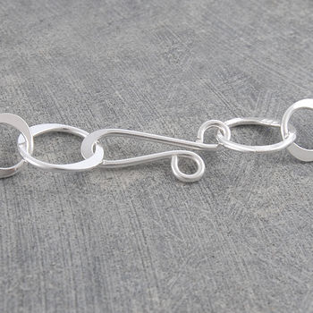 Interlinking Hoop Statement Sterling Silver Necklace, 6 of 10