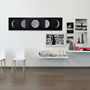Monochrome Moon Phases Canvas, thumbnail 1 of 3