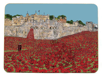 Poppies At The Tower Of London Placemat, 2 of 2