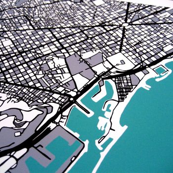 Barcelona Map Art Print, 2 of 5