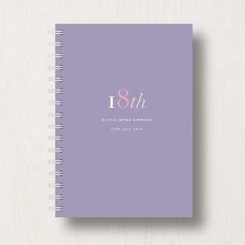 Personalised 18th Birthday Journal Or Guest Book, 8 of 11