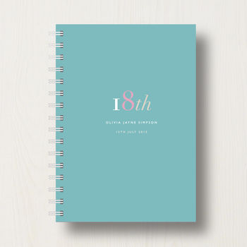 Personalised 18th Birthday Journal Or Guest Book, 7 of 11