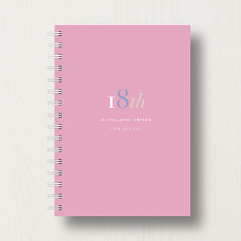 Personalised 18th Birthday Journal Or Guest Book, 10 of 11
