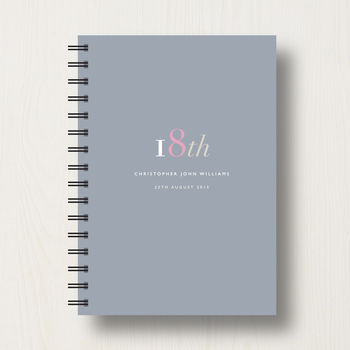Personalised 18th Birthday Journal Or Guest Book, 9 of 11