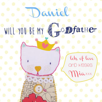 'Will You Be My Godmother/Godfather' Personalised Card, 5 of 7