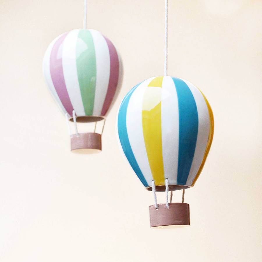 Thin Stripe Ceramic Hot Air Balloon By Kate Charlton Ceramics ...