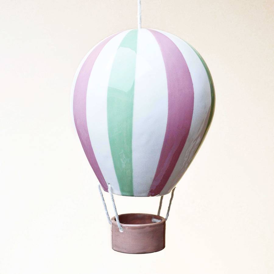 thin stripe ceramic hot air balloon by kate charlton ceramics ...