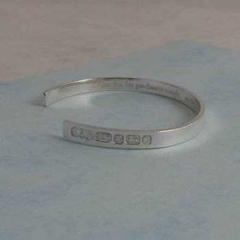 Mens Sterling Silver Bangle, 3 of 6