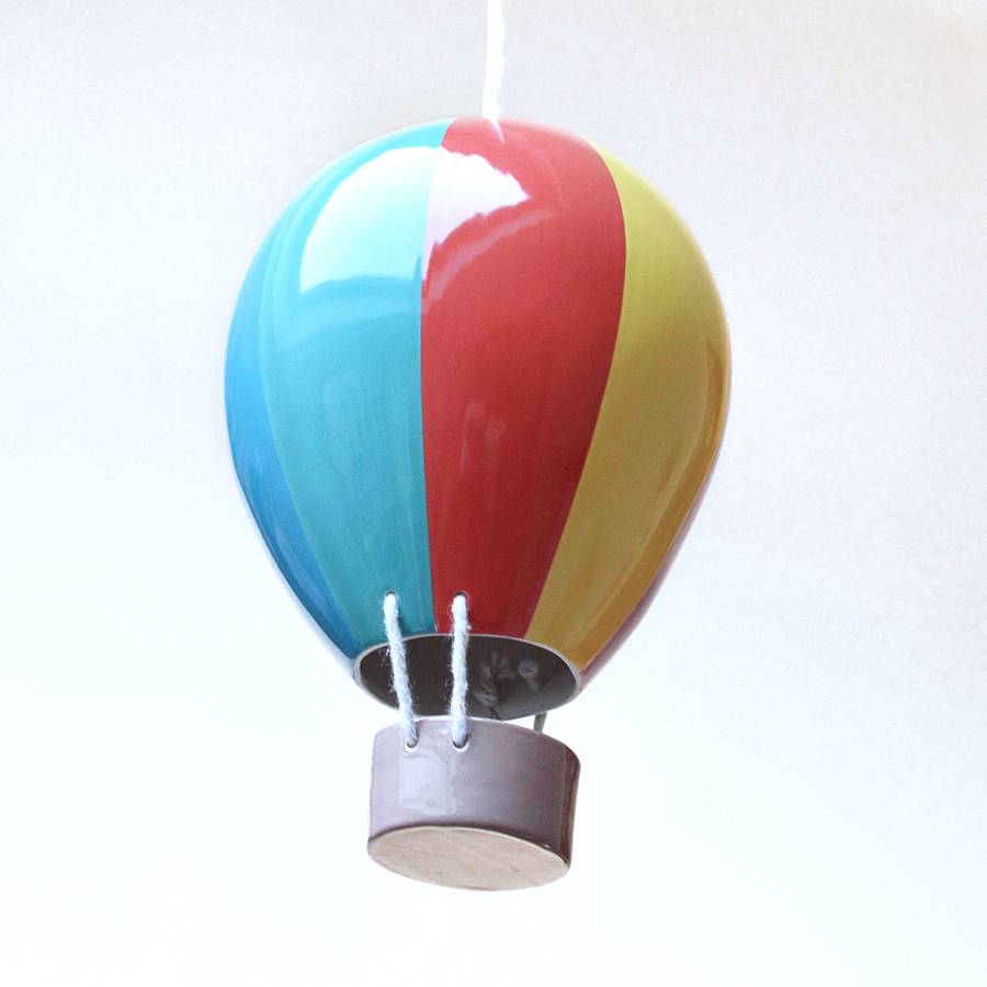 Rainbow Ceramic Hot Air Balloon By Kate Charlton Ceramics ...