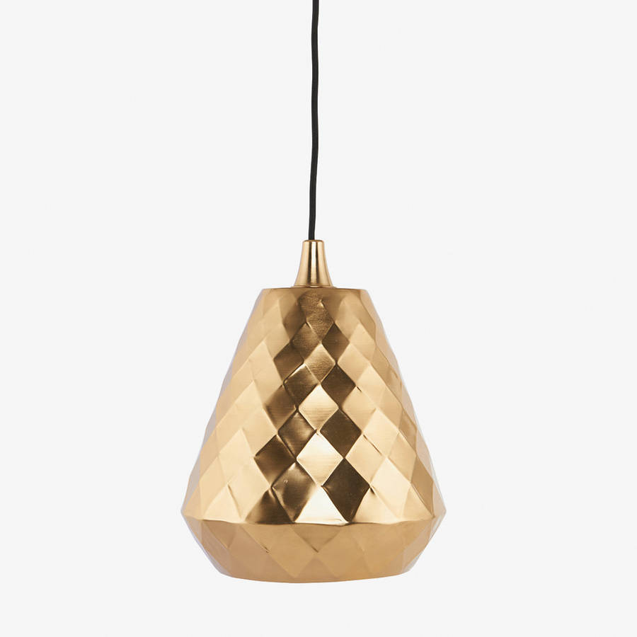 aston brass geometric pendant light by the little house shop