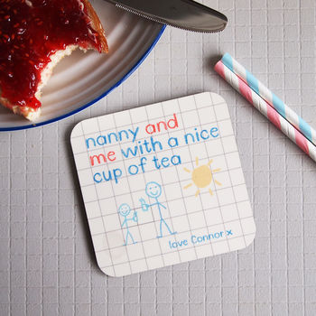 Personalised Mummy / Nanny And Me Rhyme Poem Coaster, 2 of 5