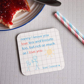 Personalised Mummy / Nanny And Me Rhyme Poem Coaster, 3 of 5