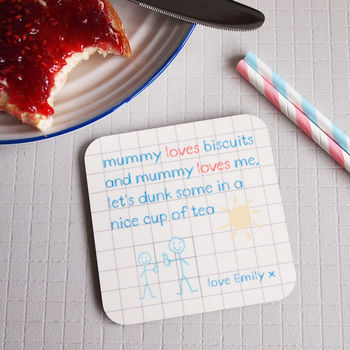Personalised Mummy / Nanny And Me Rhyme Poem Coaster, 5 of 5