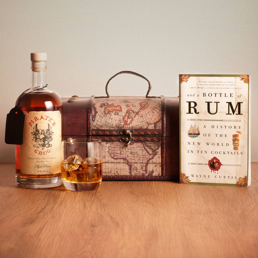 Rum Gift Chest With Personalised Scroll By Pirate's Grog Rum