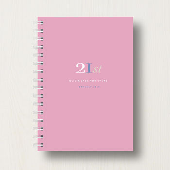 Personalised 21st Birthday Journal Or Guest Book, 8 of 11