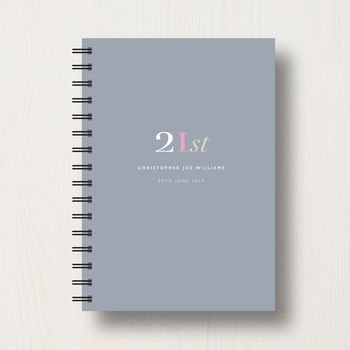 Personalised 21st Birthday Journal Or Guest Book, 11 of 11