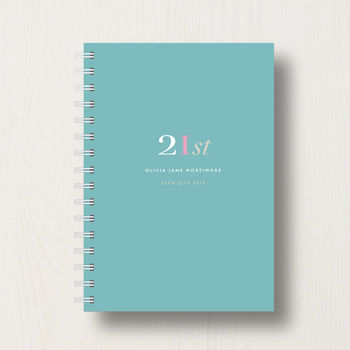 Personalised 21st Birthday Journal Or Guest Book, 10 of 11