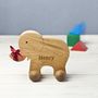 Personalised Wooden Baby Elephant On Wheels, thumbnail 2 of 3