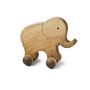 Personalised Wooden Baby Elephant On Wheels, thumbnail 3 of 3