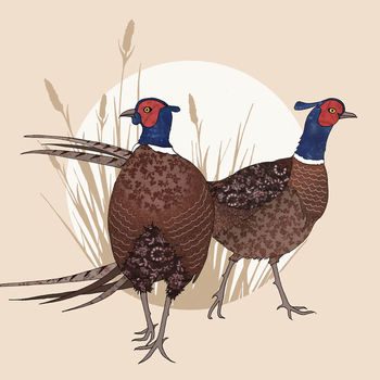 Pheasants Card, 2 of 3