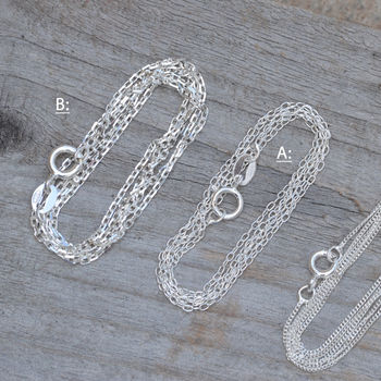 Solid Silver Chains , Trace Chain Curb Chain Rope Chain, 2 of 9