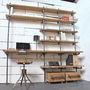 Caroline Wood And Pipe Industrial Desk And Shelves, thumbnail 1 of 5