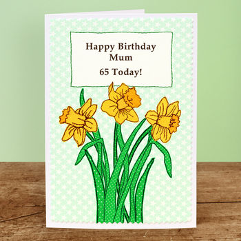 'Daffodils' Personalised Birthday Card, 4 of 5