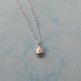 White Sapphire Nugget Necklace, thumbnail 3 of 5