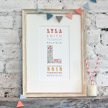 Personalised Birth Date Print Gift, 2 of 6