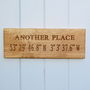 Engraved Oak Personalised Co Ordinate Sign, thumbnail 3 of 5