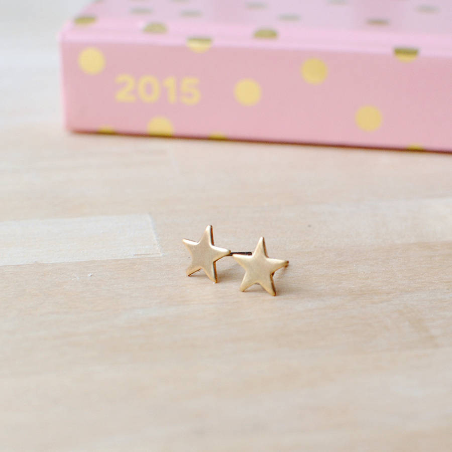 Tiny Gold Stud Earrings By Onetenzeroseven Notonthehighstreet Tiny Gold Stud Earrings
