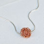 Silver And 14ct Rose Gold 'Entwined' Hoop Earrings, thumbnail 4 of 5