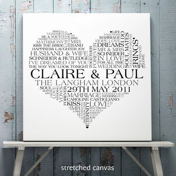 Personalised Wedding Word Art Print, 4 of 11