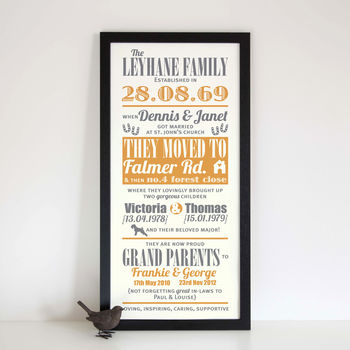 Personalised Established Family Print, 2 of 6