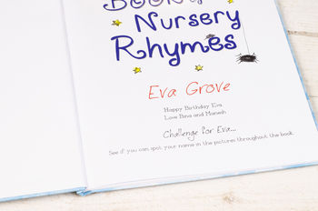 Personalised Luxury Book Of Nursery Rhymes, 3 of 7