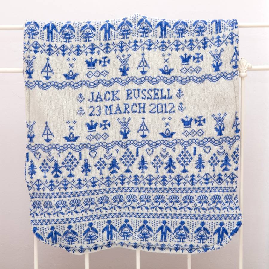 Personalised Baby Gift Set By Dora Mouse Notonthehighstreet People Blanket In Mid Blue